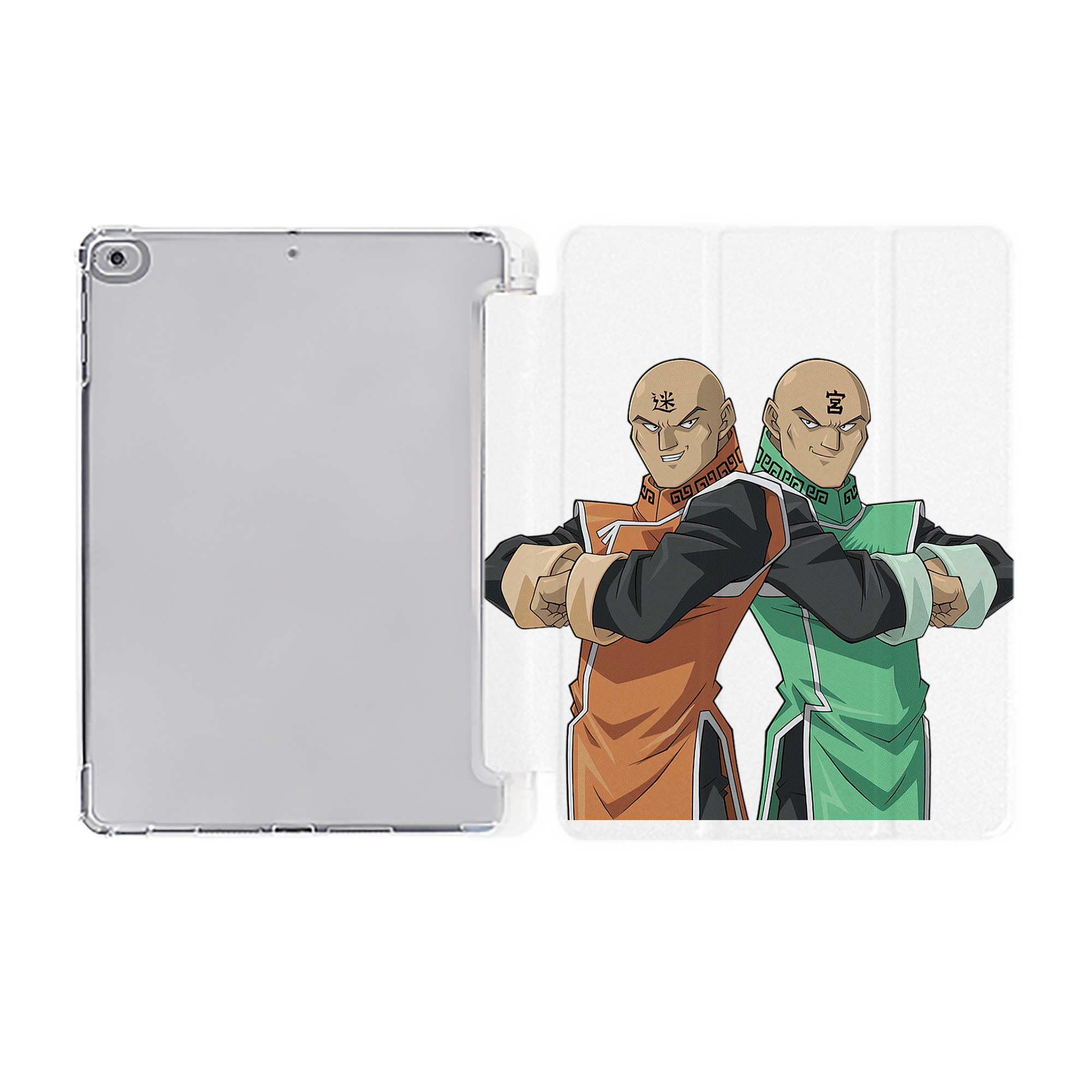 （画像用） 遊☆戯☆王 Yu-Gi-Oh! IPad ケース ペン収納付き 三つ折りスタンド PUレザー×シリコン 対応機種9.5/10.5/10.9インチ